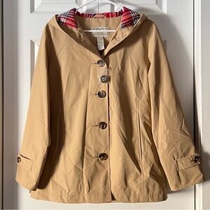 L.L. Bean Flannel Lined Rain Coat